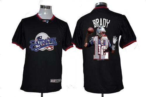 Patriots #12 Tom Brady Black Men's Game All Star Fashion Jersey cheap jerseys for sale - CheapJerseys.Shop