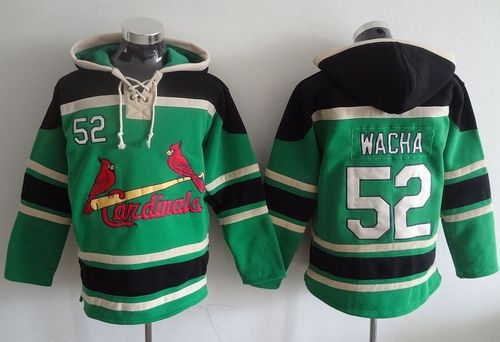 Cardinals #52 Michael Wacha Green Sawyer Hooded Sweatshirt Hoodie cheap jerseys for sale - CheapJerseys.Shop