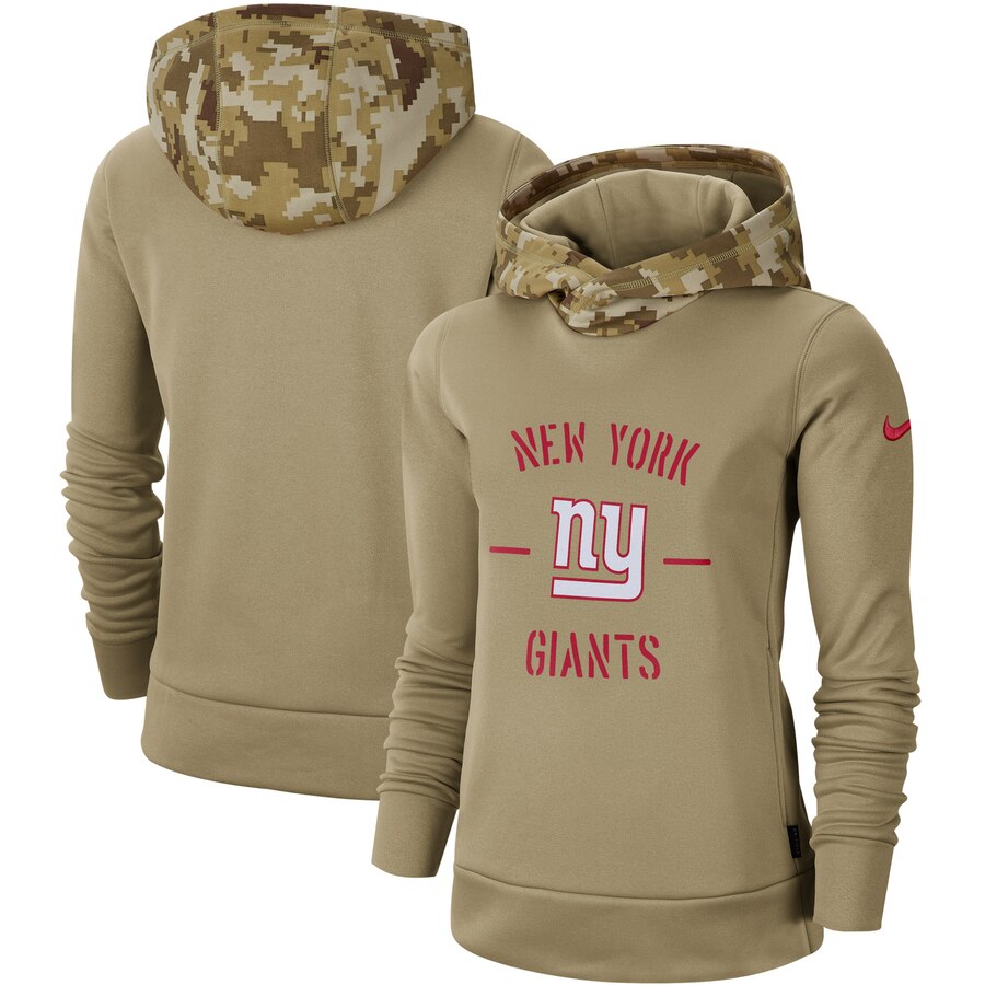 Women's New York Giants Khaki 2019 Salute To Service Therma Pullover Hoodie cheap jerseys for sale - CheapJerseys.Shop