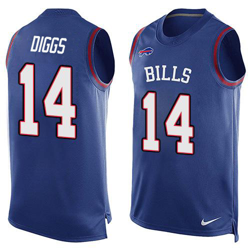 Bills #14 Stefon Diggs Royal Blue Team Color Men's Stitched Limited Tank Top Jersey cheap jerseys for sale - CheapJerseys.Shop