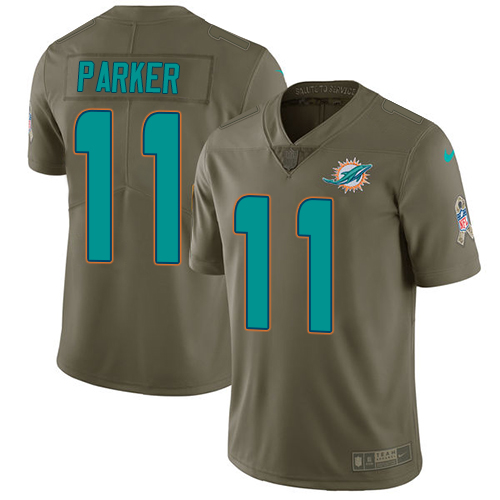 Miami Dolphins #11 DeVante Parker Olive Men's Stitched Limited 2017 Salute to Service Jersey Men's cheap jerseys for sale - CheapJerseys.Shop