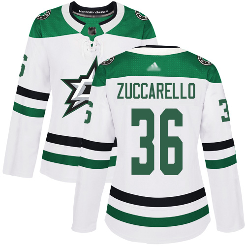 Dallas Stars #36 Mats Zuccarello White Road Authentic Women's Stitched Jersey Womens cheap jerseys for sale - CheapJerseys.Shop