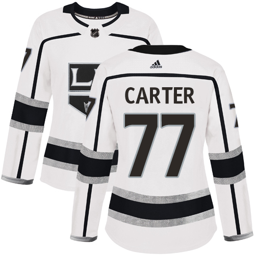 Los Angeles Kings #77 Jeff Carter White Road Authentic Women's Stitched Jersey Womens cheap jerseys for sale - CheapJerseys.Shop