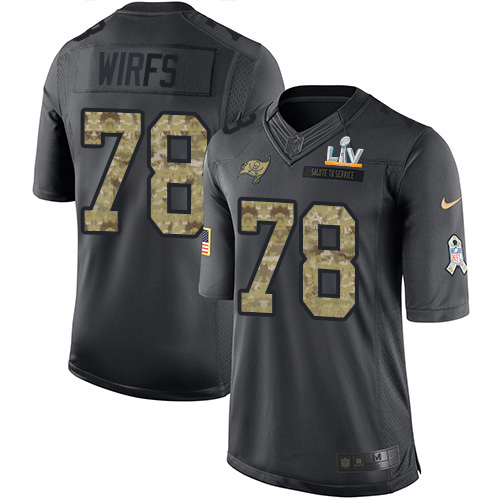Tampa Bay Buccaneers #78 Tristan Wirfs Black Youth Super Bowl LV Bound Stitched Limited 2016 Salute to Service Jersey Youth cheap jerseys for sale - CheapJerseys.Shop
