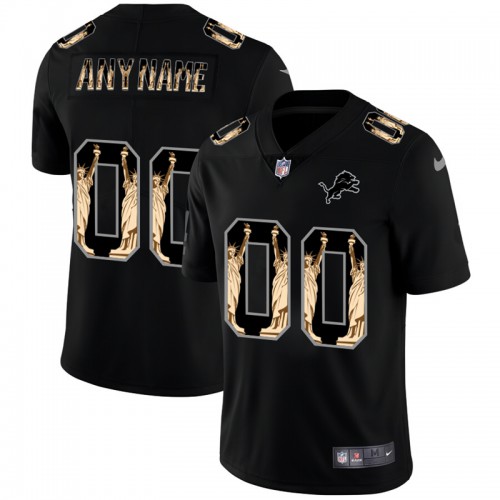 Detroit Lions Custom Carbon Black Vapor Statue Of Liberty Limited Jersey cheap jerseys for sale - CheapJerseys.Shop