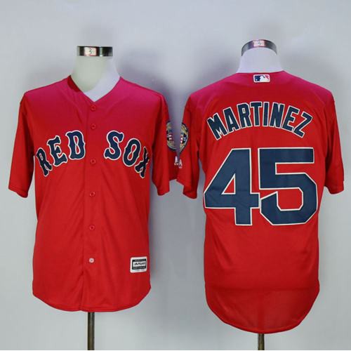 Boston Red Sox #45 Pedro Martinez Red New Cool Base Stitched Jersey Men's cheap jerseys for sale - CheapJerseys.Shop