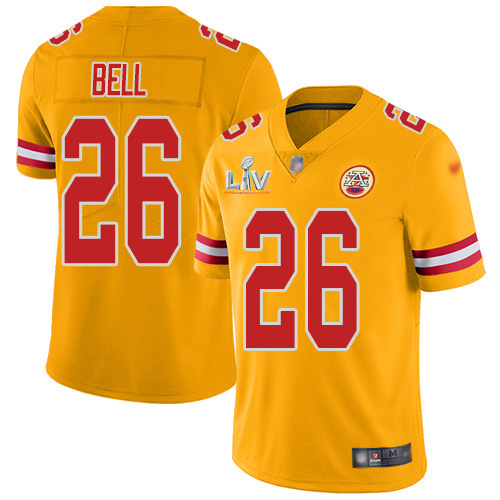 Kansas City Chiefs #26 Le'Veon Bell Gold Men's Super Bowl LV Bound Stitched Limited Inverted Legend Jersey Men's cheap jerseys for sale - CheapJerseys.Shop