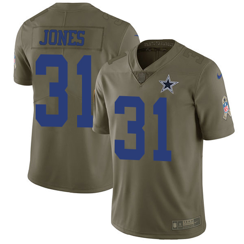 Dallas Cowboys #31 Byron Jones Olive Men's Stitched Limited 2017 Salute To Service Jersey Men's cheap jerseys for sale - CheapJerseys.Shop