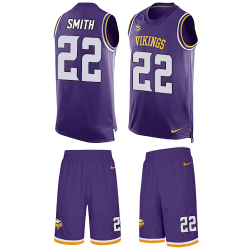Vikings #22 Harrison Smith Purple Team Color Men's Stitched Limited Tank Top Suit Jersey cheap jerseys for sale - CheapJerseys.Shop