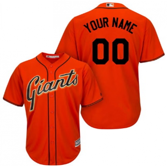 Men Women Youth All Size San Francisco Giants Majestic Orange Alternate 2017 Cool Base Custom Jersey 3 cheap jerseys for sale - CheapJerseys.Shop