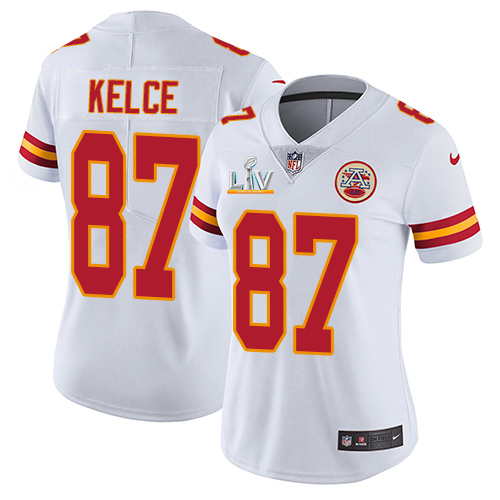 Chiefs #87 Travis Kelce White Women's Super Bowl LV Bound Stitched Vapor Untouchable Limited Jersey cheap jerseys for sale - CheapJerseys.Shop