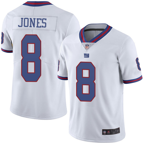 Giants #8 Daniel Jones White Men's Stitched Limited Rush Jersey cheap jerseys for sale - CheapJerseys.Shop