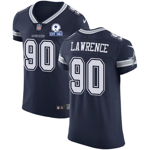 Cowboys #90 DeMarcus Lawrence Navy Blue Team Color Men's Stitched With Established In 1960 Patch Vapor Untouchable Elite Jersey cheap jerseys for sale - CheapJerseys.Shop