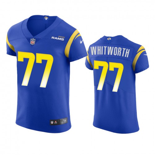 Los Angeles Los Angeles Rams #77 Andrew Whitworth Men's Vapor Elite Player Jersey - Royal Men's cheap jerseys for sale - CheapJerseys.Shop