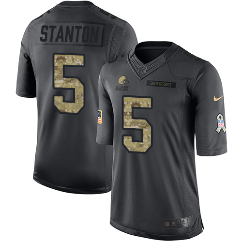 Cleveland Browns #5 Drew Stanton Black Men's Stitched Limited 2016 Salute to Service Jersey Men's cheap jerseys for sale - CheapJerseys.Shop