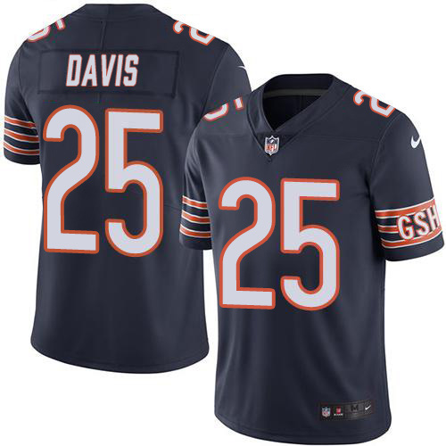 Chicago Bears #25 Mike Davis Navy Blue Team Color Men's Stitched Vapor Untouchable Limited Jersey Men's cheap jerseys for sale - CheapJerseys.Shop