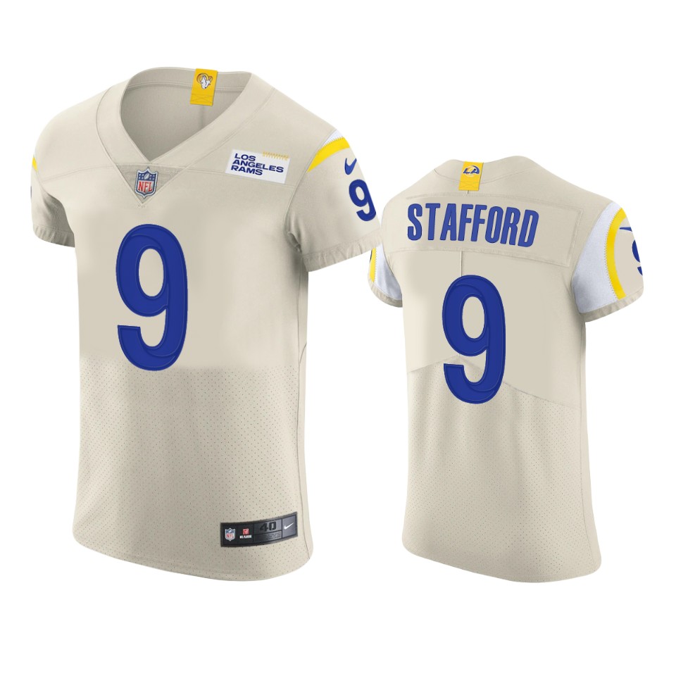 Los Angeles Rams #9 Matthew Stafford Men's Vapor Elite Player Jersey - Bone cheap jerseys for sale - CheapJerseys.Shop