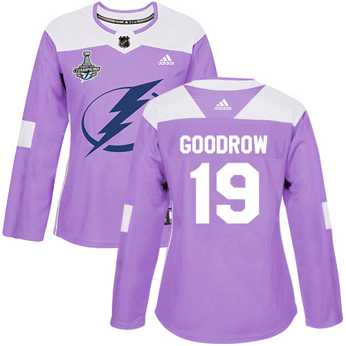 Tampa Bay Lightning #19 Barclay Goodrow Purple Authentic Fights Cancer Women's 2020 Stanley Cup Champions Stitched Jersey Womens cheap jerseys for sale - CheapJerseys.Shop