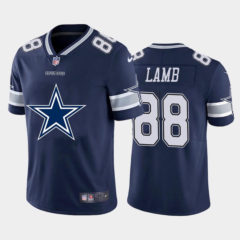 Dallas Cowboys #88 CeeDee Lamb Navy Blue Men's Big Team Logo Vapor Limited Jersey cheap jerseys for sale - CheapJerseys.Shop