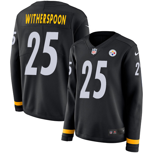 Steelers #25 Ahkello Witherspoon Black Team Color Women's Stitched Limited Therma Long Sleeve Jersey cheap jerseys for sale - CheapJerseys.Shop