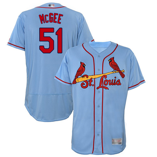 St.Louis Cardinals #51 Willie McGee Light Blue Flexbase Authentic Collection Stitched Jersey Men's cheap jerseys for sale - CheapJerseys.Shop