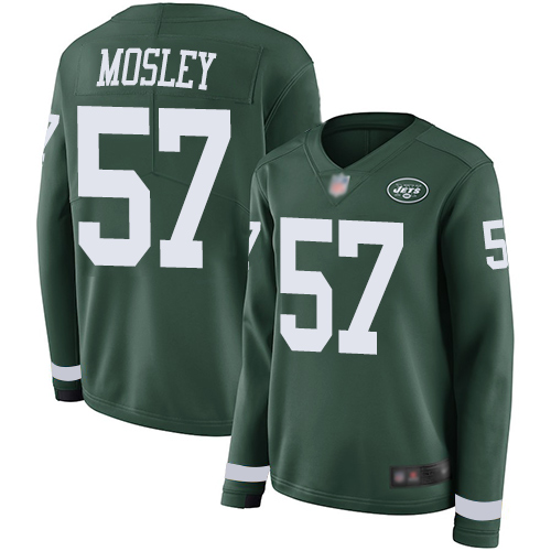 Jets #57 C.J. Mosley Green Team Color Women's Stitched Limited Therma Long Sleeve Jersey cheap jerseys for sale - CheapJerseys.Shop