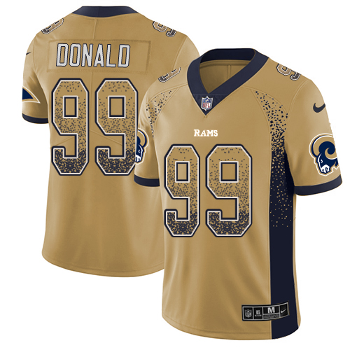 Rams #99 Aaron Donald Gold Men's Stitched Limited Rush Drift Fashion Jersey cheap jerseys for sale - CheapJerseys.Shop