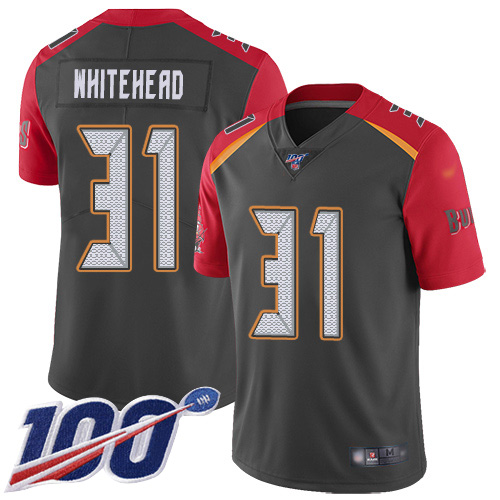 Tampa Bay Buccaneers #31 Jordan Whitehead Gray Youth Stitched Limited Inverted Legend 100th Season Jersey Youth cheap jerseys for sale - CheapJerseys.Shop