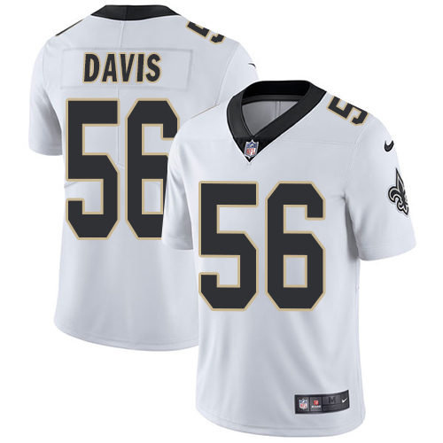 New Orleans Saints #56 DeMario Davis White Men's Stitched Vapor Untouchable Limited Jersey Men's cheap jerseys for sale - CheapJerseys.Shop
