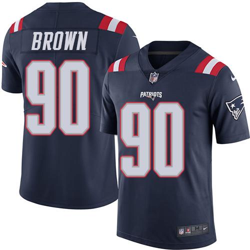 New England Patriots #90 Malcom Brown Navy Blue Youth Stitched Limited Rush Jersey Youth cheap jerseys for sale - CheapJerseys.Shop