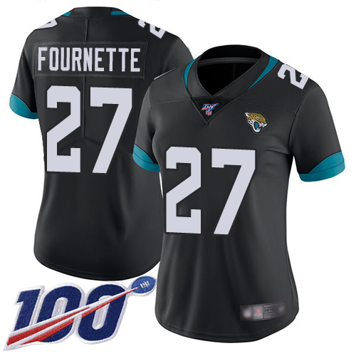 Jaguars #27 Leonard Fournette Black Team Color Women's Stitched 100th Season Vapor Limited Jersey cheap jerseys for sale - CheapJerseys.Shop