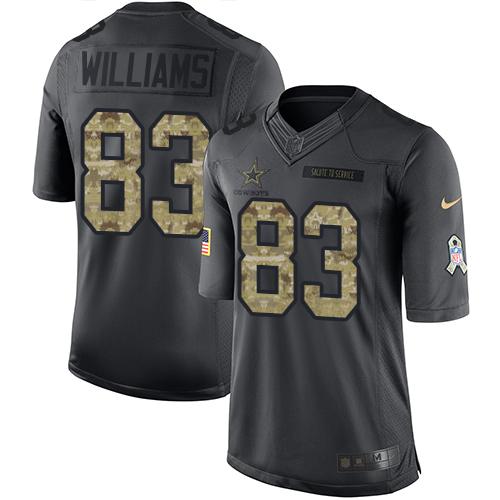 Dallas Cowboys #83 Terrance Williams Black Men's Stitched Limited 2016 Salute To Service Jersey Men's cheap jerseys for sale - CheapJerseys.Shop