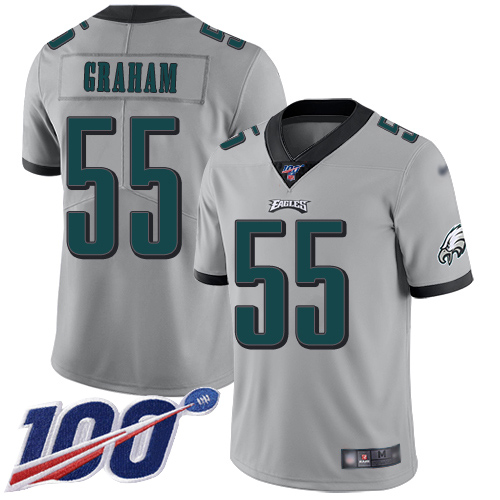 Eagles #55 Brandon Graham Silver Men's Stitched Limited Inverted Legend 100th Season Jersey cheap jerseys for sale - CheapJerseys.Shop