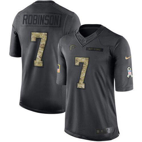 Falcons #7 Bijan Robinson Black Stitched Youth Limited 2016 Salute To Service Jersey cheap jerseys for sale - CheapJerseys.Shop