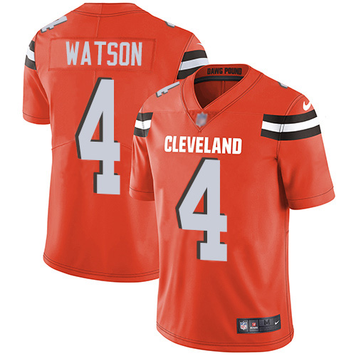 Browns #4 Deshaun Watson Orange Alternate Men's Stitched Vapor Untouchable Limited Jersey cheap jerseys for sale - CheapJerseys.Shop
