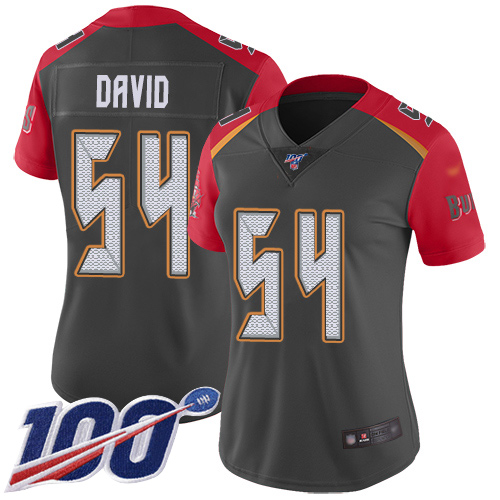 Buccaneers #54 Lavonte David Gray Women's Stitched Limited Inverted Legend 100th Season Jersey cheap jerseys for sale - CheapJerseys.Shop
