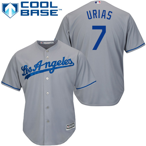 Los Angeles Dodgers #7 Julio Urias Grey Cool Base Stitched Youth Jersey Youth cheap jerseys for sale - CheapJerseys.Shop