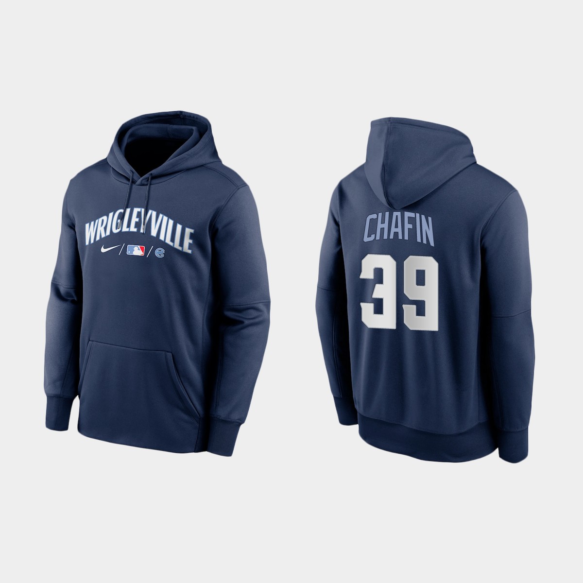 Chicago Cubs #39 Andrew Chafin Men's 2021 City Connect Navy Therma Hoodie cheap jerseys for sale - CheapJerseys.Shop