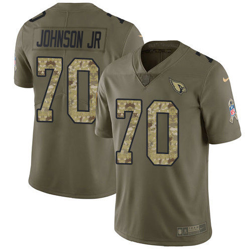 Cardinals #70 Paris Johnson Jr. Olive/Camo Men's Stitched Limited 2017 Salute To Service Jersey cheap jerseys for sale - CheapJerseys.Shop