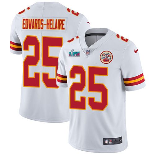 Chiefs #25 Clyde Edwards-Helaire White Super Bowl LVII Patch Youth Stitched Vapor Untouchable Limited Jersey cheap jerseys for sale - CheapJerseys.Shop