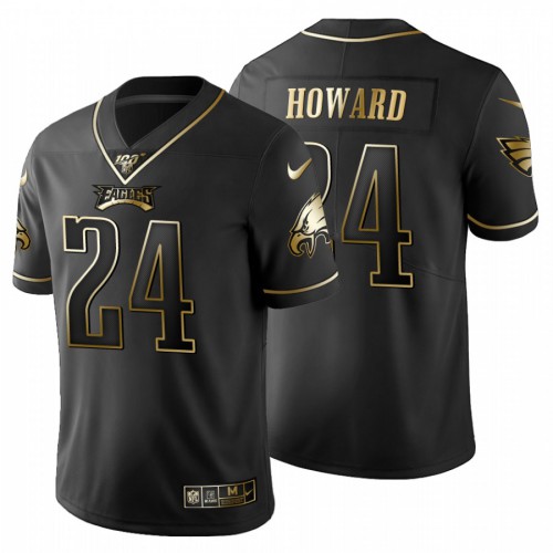 Philadelphia Philadelphia Eagles #24 Jordan Howard Men's Black Golden Limited 100 Jersey Men's cheap jerseys for sale - CheapJerseys.Shop