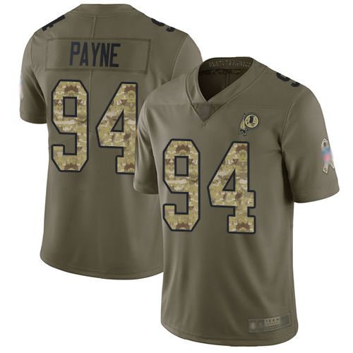 Washington Commanders #94 Da'Ron Payne Olive/Camo Men's Stitched Limited 2017 Salute To Service Jersey Men's cheap jerseys for sale - CheapJerseys.Shop