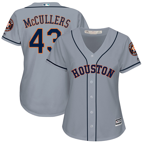Houston Astros #43 Lance McCullers Grey Road Women's Stitched Jersey Womens cheap jerseys for sale - CheapJerseys.Shop