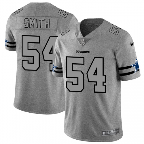 Dallas Dallas Cowboys #54 Jaylon Smith Men's Gray Gridiron II Vapor Untouchable Limited Jersey Men's cheap jerseys for sale - CheapJerseys.Shop