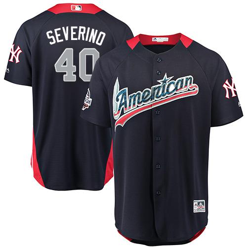 New York Yankees #40 Luis Severino Navy Blue 2018 All-Star American League Stitched Jersey Men's cheap jerseys for sale - CheapJerseys.Shop