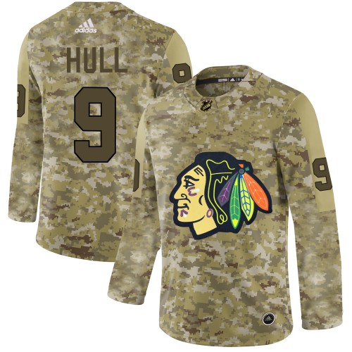 Chicago Blackhawks #9 Bobby Hull Camo Authentic Stitched Jersey Men's cheap jerseys for sale - CheapJerseys.Shop