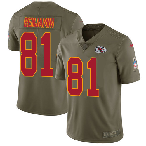 Kansas City Chiefs #81 Kelvin Benjamin Olive Men's Stitched Limited 2017 Salute to Service Jersey Men's cheap jerseys for sale - CheapJerseys.Shop