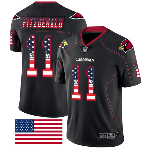 Cardinals #11 Larry Fitzgerald Black Men's Stitched Limited Rush USA Flag Jersey cheap jerseys for sale - CheapJerseys.Shop