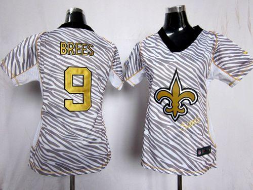 Saints #9 Drew Brees Zebra Women's Stitched Elite Jersey cheap jerseys for sale - CheapJerseys.Shop