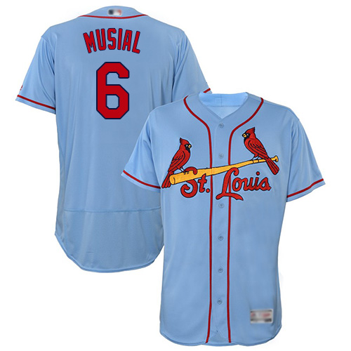 St.Louis Cardinals #6 Stan Musial Light Blue Flexbase Authentic Collection Stitched Jersey Men's cheap jerseys for sale - CheapJerseys.Shop